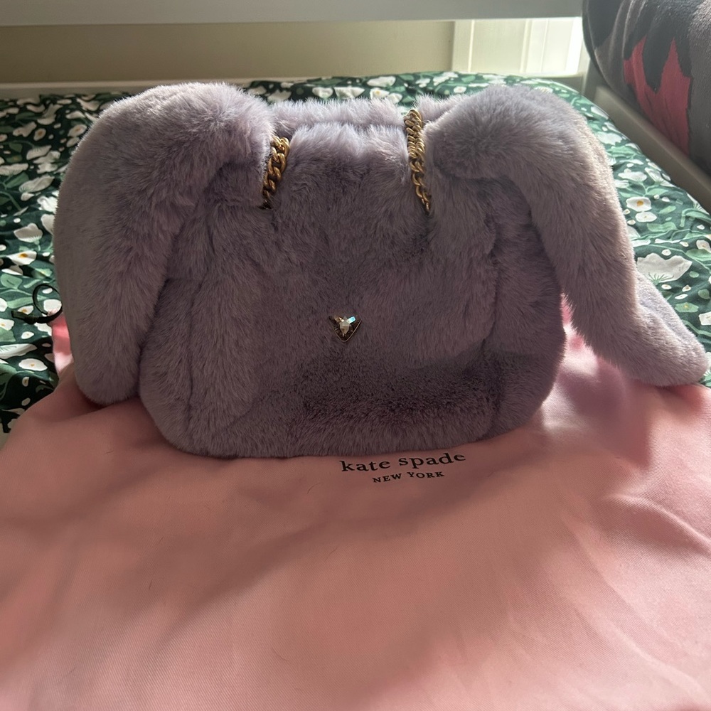 Kate Spade Lavender Faux Fur Bag